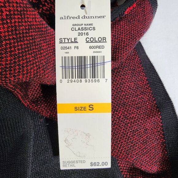 Alfred Dunner Womens Sweater Size Small Red Black Metallic Layered 3/4 Sleeve - Picture 10 of 10